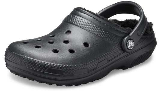 Crocs Unisex Classic Lined Clog, Black, 10 UK Men/ 11 UK Women